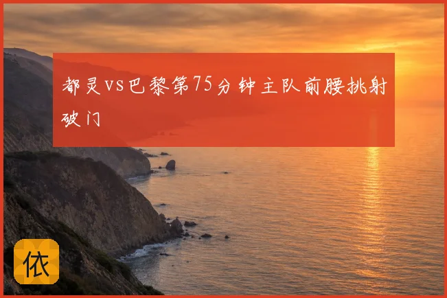 都灵vs巴黎第75分钟主队前腰挑射破门